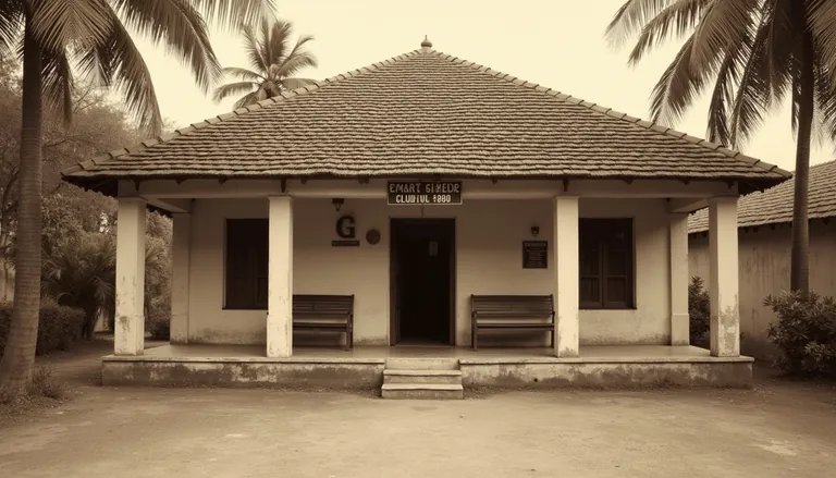 The early club house of the Malayalee Club in Madras